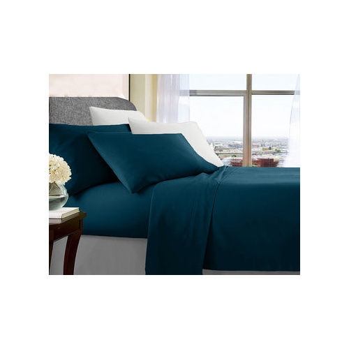 ultra soft microfibre sheet set queen sailor blue