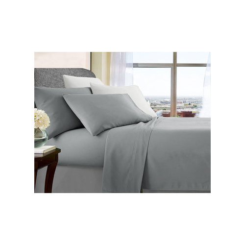 ultra soft microfibre sheet set queen silver