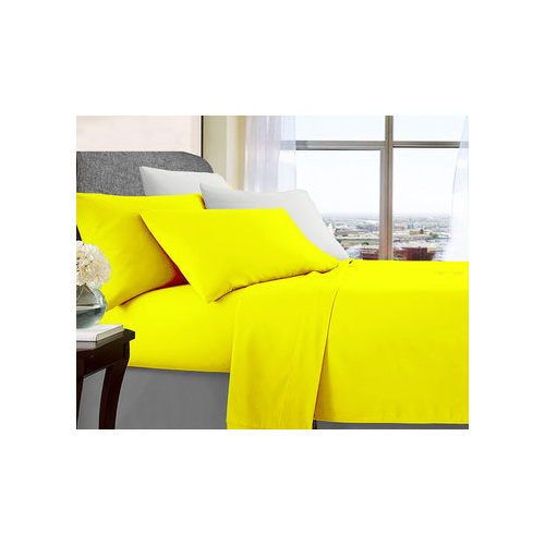 ultra soft microfibre sheet set queen yellow