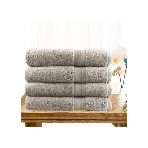 4 piece ultra light cotton bath towels in beige