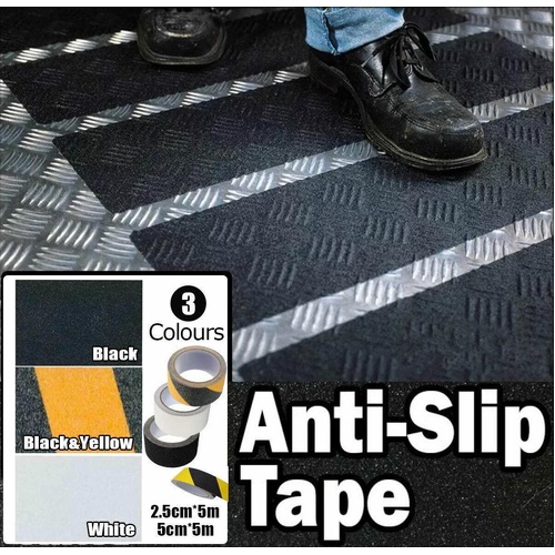 Anti Slip Tape High Grip Adhesive For Flooring Stair Tread - Yellow&Black (2.5cm x 5m)