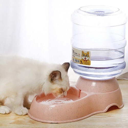 Automatic 3.8L Water Feeder Pet Dog Cat Puppy Dispenser Feeder Bowl Bottle - Blue