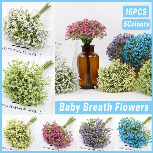 16pcs Artificial Foam Full Star Flowers Wedding Bouquet Home Decor Simulation - Green