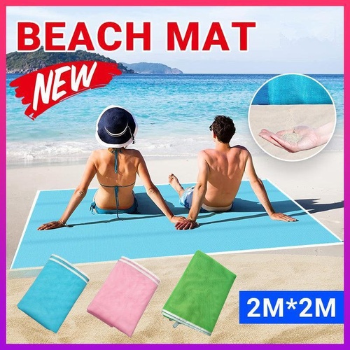 Sand Free Beach Mat Blanket Sand Proof Magic Sandless Sand Dirt & Dust Disappear - Green