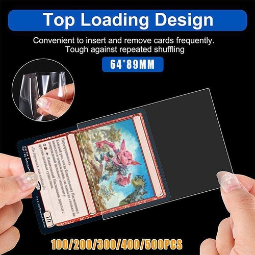 Ultra Soft Trading Card Sleeves Clear Penny Protector 100Pcs For Pokemon Nba Yugioh - 100PCS