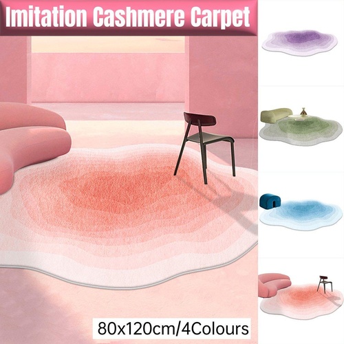 Shaped Cashmere Carpet Living Room Full Blanket Cloakroom Dressing Table - Green