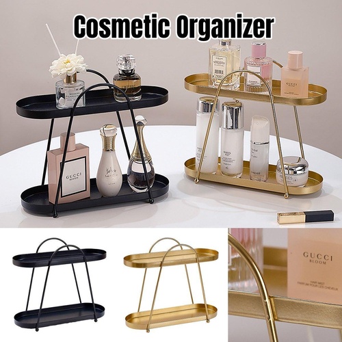 Jewelry Rack Organizer Stand Cosmetic Display Desktop Storage Holder for Home - Black