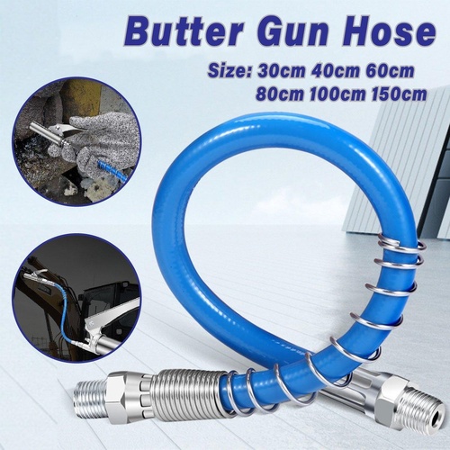 Grease Gun Hose Barrel Nozzle Kit Soft Tube Accessories for Automotive Grease - 30cm