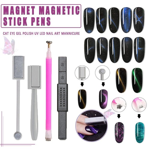 Nail Art Cat Eye Effect Stick for UV Gel Polish Design Tool for Manicure Styling Use - 1PC Multifunction