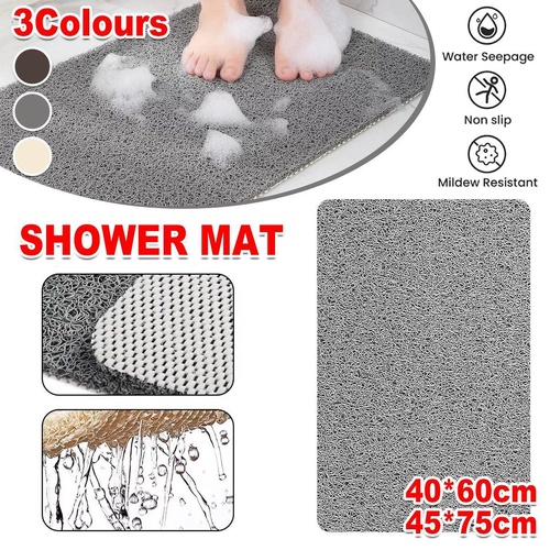 Anti Slip Bathroom Mat Non Slip Shower Floor Mat Quick Dry Soft Comfortable Rug - Beige-40x60cm