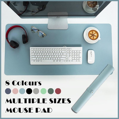 Large Leather Gaming Mouse Pad Waterproof Desk Keyboard Mat 120 x 60cm - Light Blue