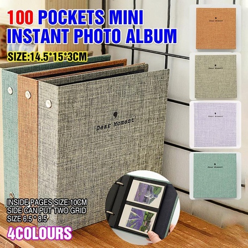 100 Pockets Mini Album for Fujifilm Instax Instant Photos - Yellow