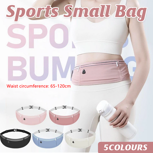 Running Waist Bag Mobile Phone Holder Fitness Sports Small Pouch Adjustable Belt - Dreamy Pink