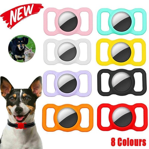 Silicone Collar Attachment Case Compatible with Tracking Device for Pets - Yellow