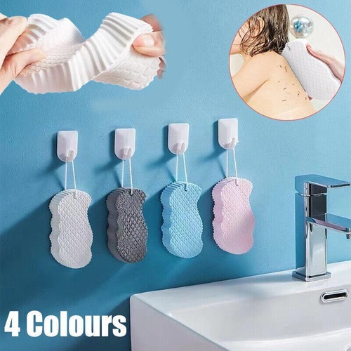 Exfoliating Shower Body Sponge Ultra Soft Bath Scrubber for Gentle Daily Use - Pink
