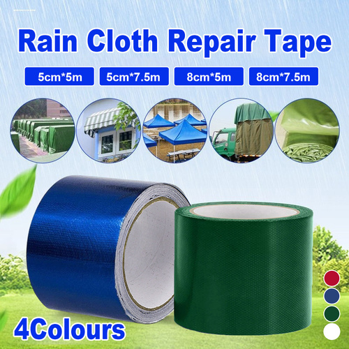High Adhesive Tarpaulin Repair Tape Tent Awning Fix Patch Waterproof Universal - White - 8cm x 7.5m