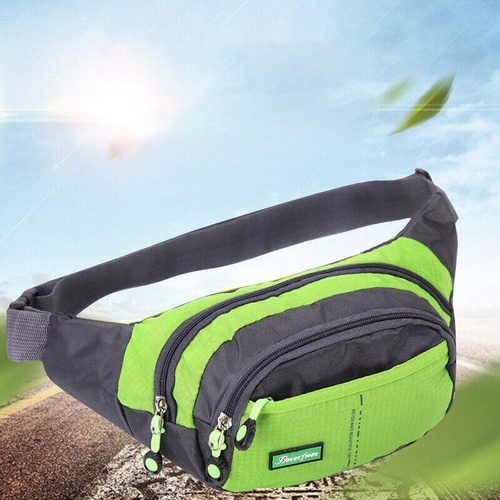 Fanny Pack Zip Pouch Hiking Climbing Sport Bum Waist Bag - Red