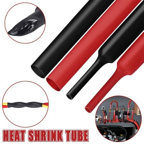 Grade Marine Heat Shrink Tubing 3:1 Wire Sleeve Glue Inside Fast Wrap Insulation Red - 25.4mm*1M