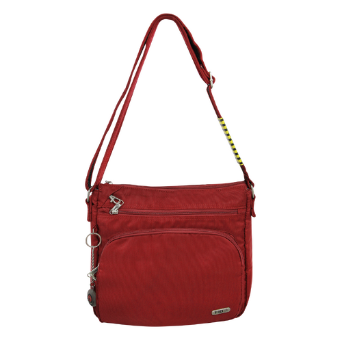 FIB Mens Crossbody Bag Satchel Adjustable Shoulder Strap Travel - Burgundy