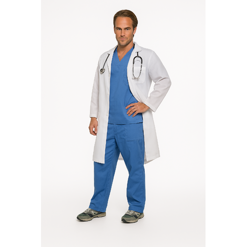 Plus Size Mens Doctor Costume King Big & Tall Party Hospital Fancy Dress