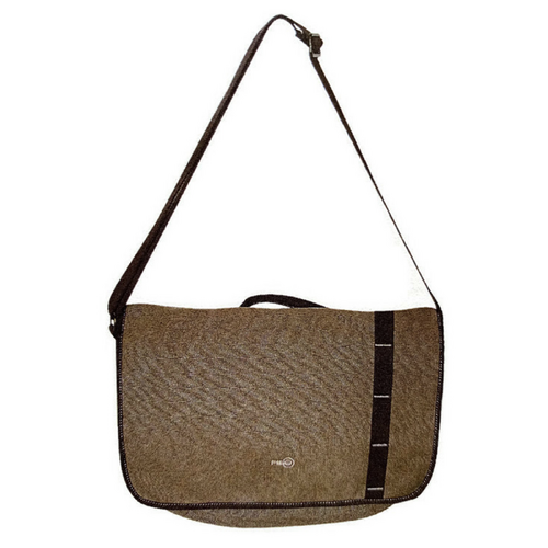 FIB Canvas Messenger Bag Laptop Tablet Uni Shoulder Travel - Khaki