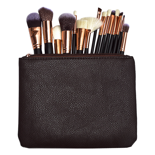 Soft 15Pcs Pro Face Powder Makeup Brushes Set Eyeshader Blending Highlight Tools