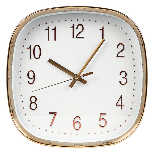 Modern Wall Clock Silent Non-Ticking Quartz Battery Operated Gold