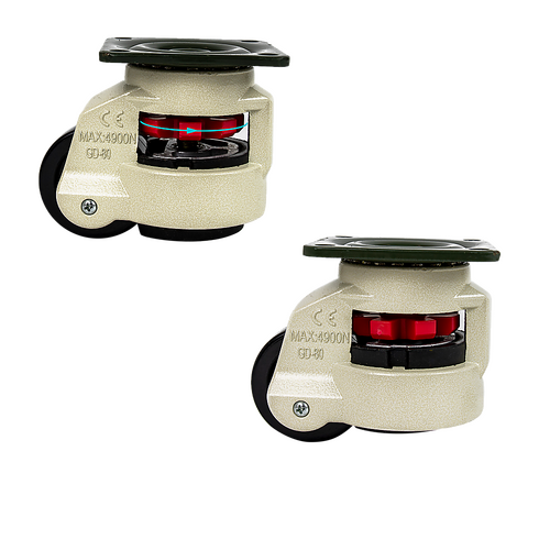 Leveling Casters Swivel Workbench Adjustable Wheel 1000KG Retractable 4PCS