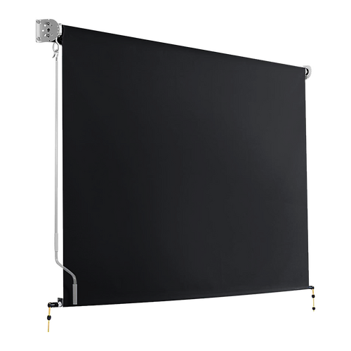 Retractable Straight Drop Roll Down Awning Garden Patio Screen 3.0X2.5M