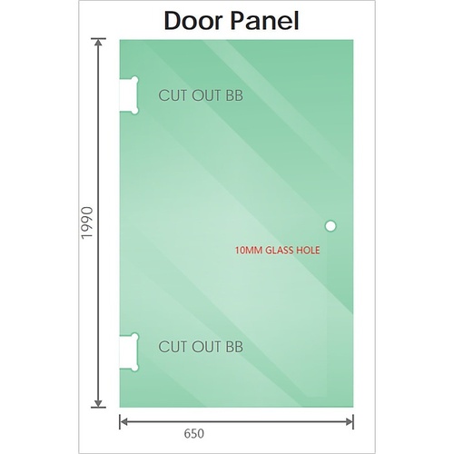 110x80cm Gold Corner Frameless Shower Screen with Wall Channel Brackets, Stainless Steel Hinges & Square Knob Handle