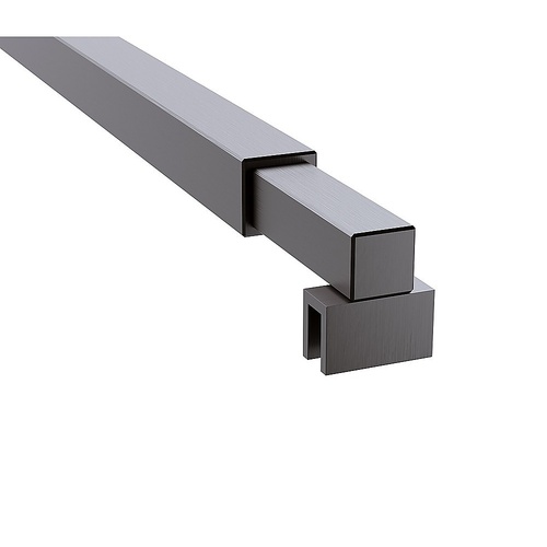 Glass Shower Screen Square Stabilising Pole in Gunmetal
