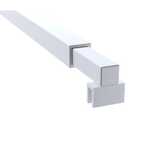 Glass Shower Screen Square Stabilising Pole in White
