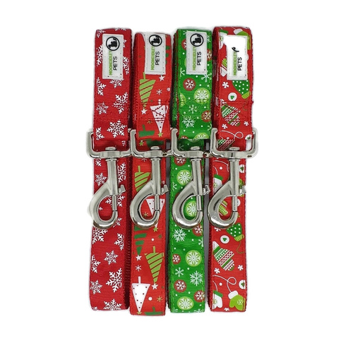 Christmas Dog Leashes 1.2m - Moondidley Pets Red Xmas Tree
