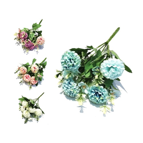 bulk 36 Artificial Chrysanthemun Bunch Assort 31cm