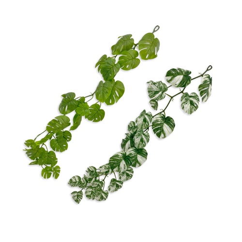 bulk 12 Artificial Green Monstera Garland 120cm