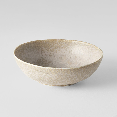 Bowl Oval 14cm White Fade Glaze