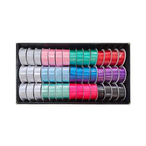 bulk 45 Roll Satin Ribbon 4mtr 25mm Displayed Box
