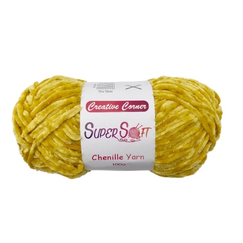 bulk 12 Yellow Super Soft Chenille Yarn 100G