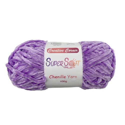 bulk 12 Purple Super Soft Chenille Yarn 100G