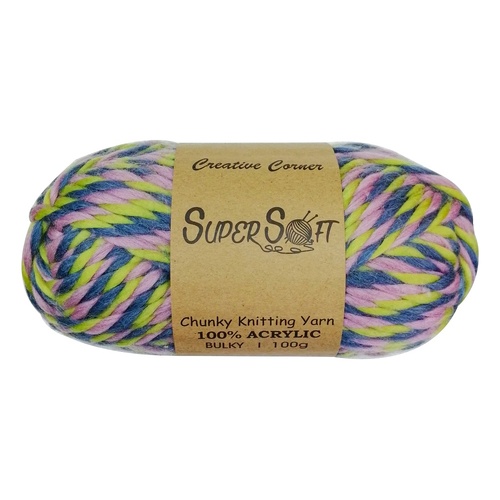 bulk 12 Mauve Mix Chunky Super Soft Knitting Yarn