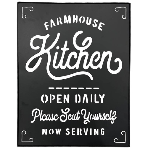 Farmhouse Kitchen Metal Sign 32x42cm