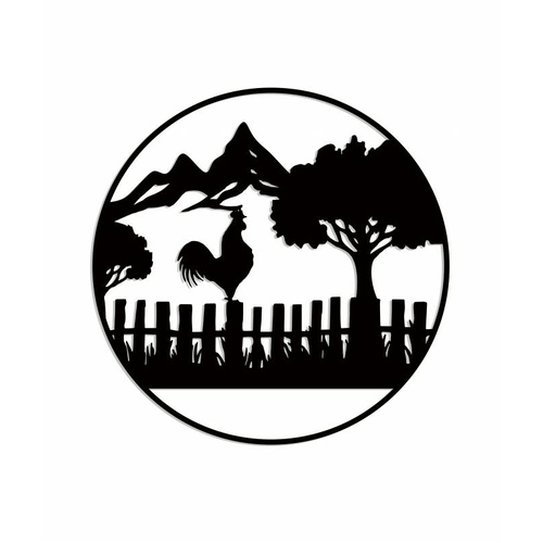 Farm Fence Wall Art 99x99cm