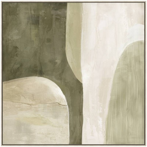 Green Abstract Framed Artwork 80cm