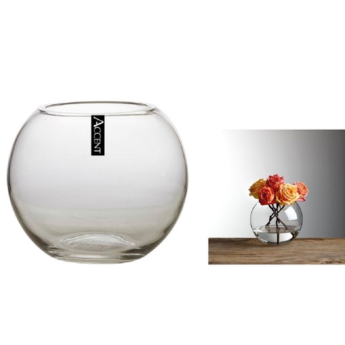 Glass Rose Fish Bowl 12x10cm