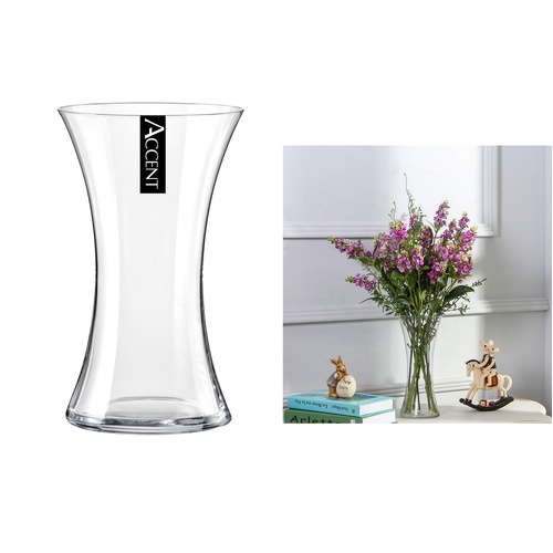 bulk 12 Glass Waisted Vase Flower 15cm