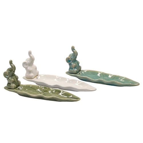 bulk 24 Ceramic Incense Holder Elphant 3 Asst 20cm