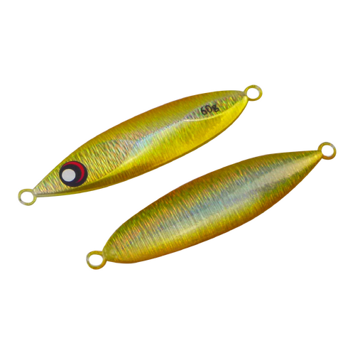 Finesse Slow Pitch Flutter Jig, 60gm, Gold Flash, 2 pack