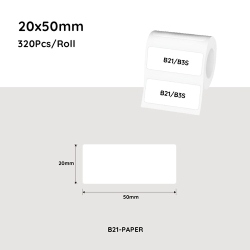 NiiMbot white label paper 50*20mm 320 Pcs For B21/B3S/B1
