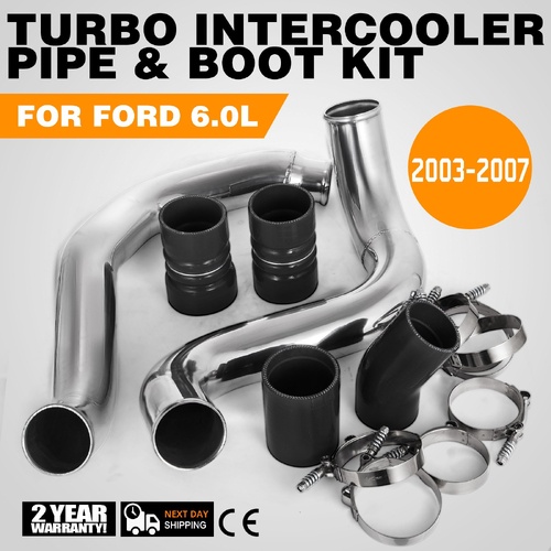 VEVOR Turbo Intercooler Pipe & Boot Kit Silver for 03-07 Ford 6.0L Powerstroke Diesel