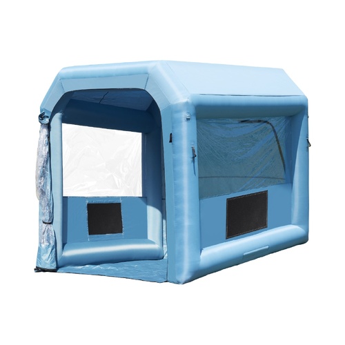 Inflatable Paint Booth, 9.8 x 8.2 x 8.2 ft Inflatable Spray Booth, with 550W Powerful Blower and Air Filter System, Portable Car Paint Booth for Motor